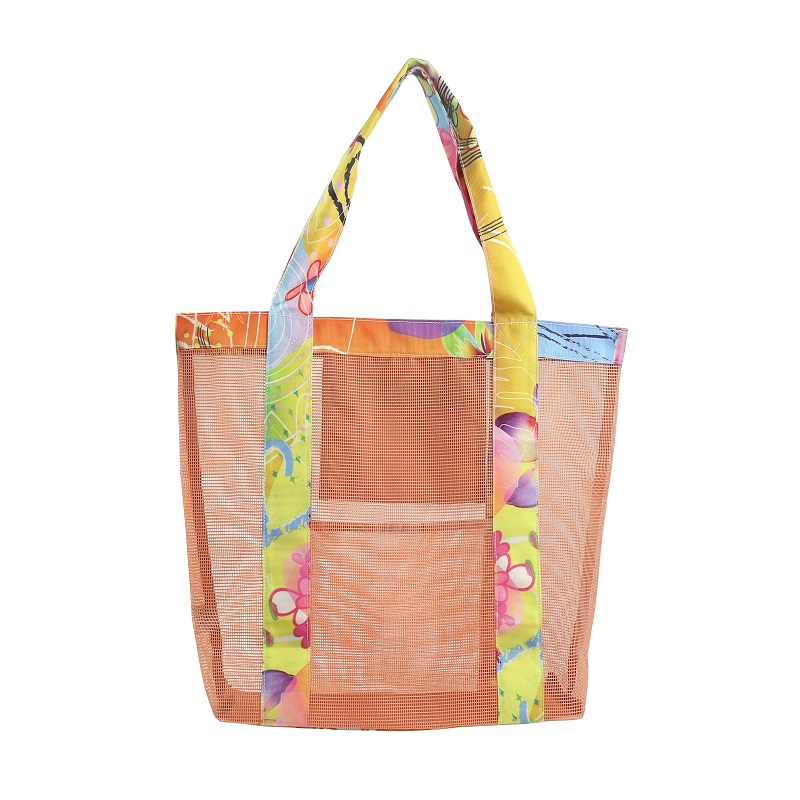Τσάντα αγοραστής με πλέγμα PVC με τσέπη φερμουάρ